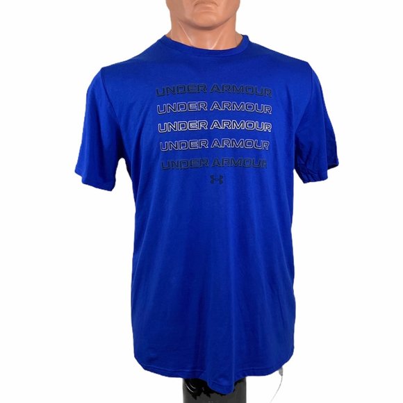 Under Armour Other - Sale🌿 Under Armour Wordmark Blue Cotton Sh Slv T-Shirt Men Size XXL 1364693 400